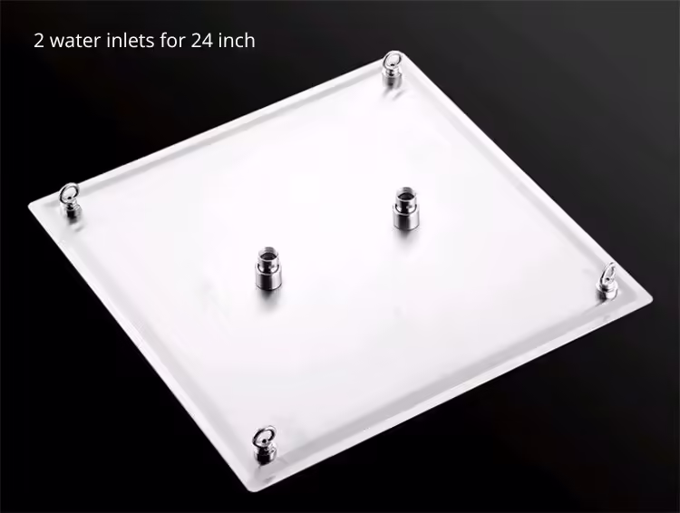 backside of 24 inch square shower head